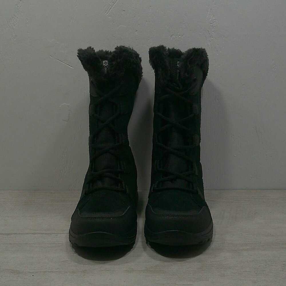 Columbia Ice Maiden II Black Quilted Waterproof Lace up Snow Winter Boots SZ 8 - Picture 7 of 12
